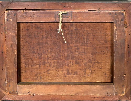 Ecole Française impressionniste  - Village De Pêcheurs, Normandie, Circa 1880. Monogrammé Ag