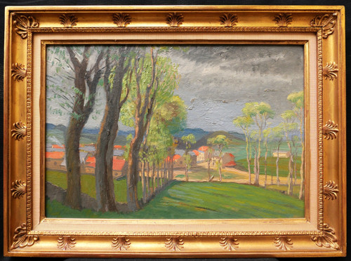 Gustave POETZSCH, Paesaggio vicino alla casa del pittore a Yssingeaux