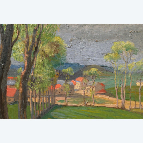 Gustave POETZSCH, Paesaggio vicino alla casa del pittore a Yssingeaux