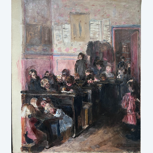 Rose Manusson (xix-xxe Siècle) - La Classe Enfantine, Circa 1900