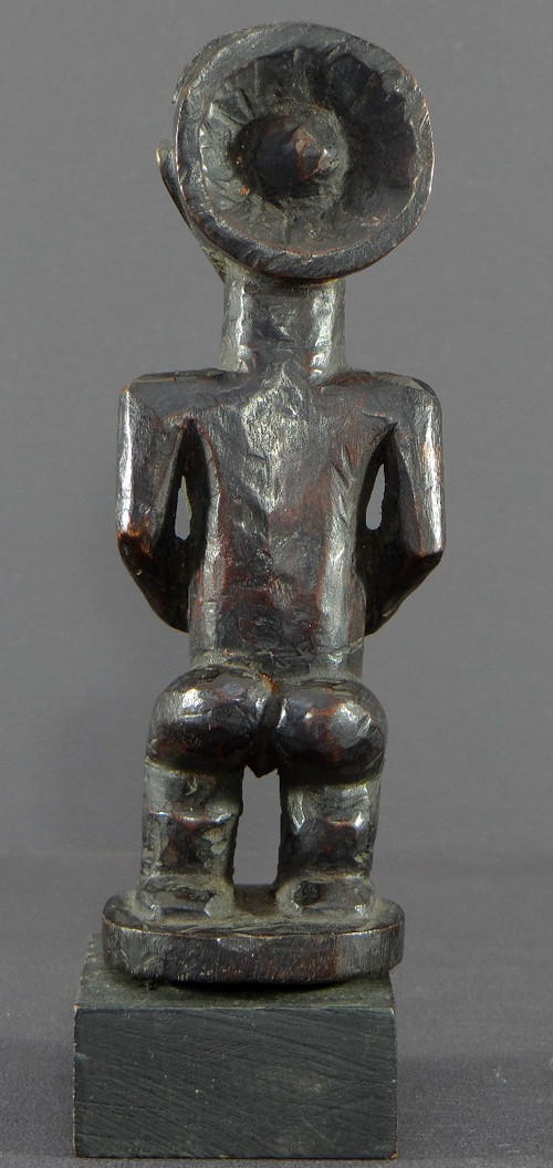 Repubblica Democratica Del Congo, Popolo Luba, Anni '60, Figura Di Antenato In Legno Intagliato.