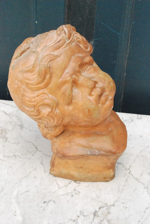 Testa Di Bambino In Terracotta Fiandre XVIII Secolo