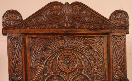 Poltrona giuntata in quercia Carlo I - Inizio XVII secolo