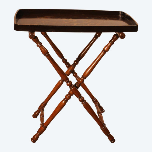 Servante En Bois Laqué à Décor Asiatique- 19° Siècle