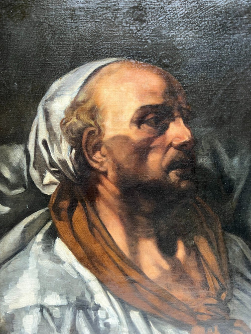 19th Century French School - The Sick Old Man After Greuze