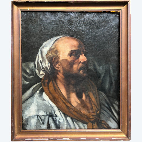 19th Century French School - The Sick Old Man After Greuze