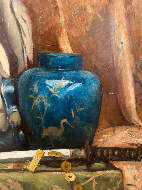 Jules Cayron (1868-1940) - Japanese Still Life, Circa 1890