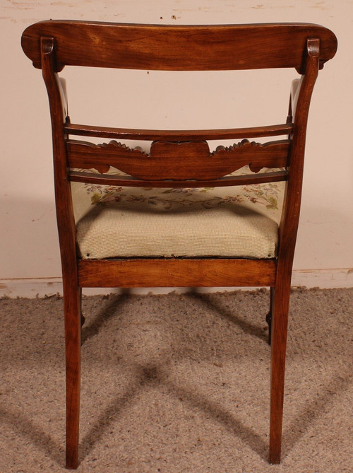 Poltrona da ufficio in palissandro Periodo Regency 1810 circa