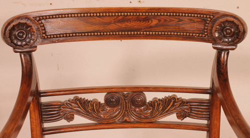 Poltrona da ufficio in palissandro Periodo Regency 1810 circa
