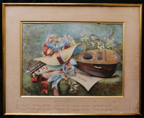 Blanche PIERRON, Nature morte musicale (Chanson du Printemps)