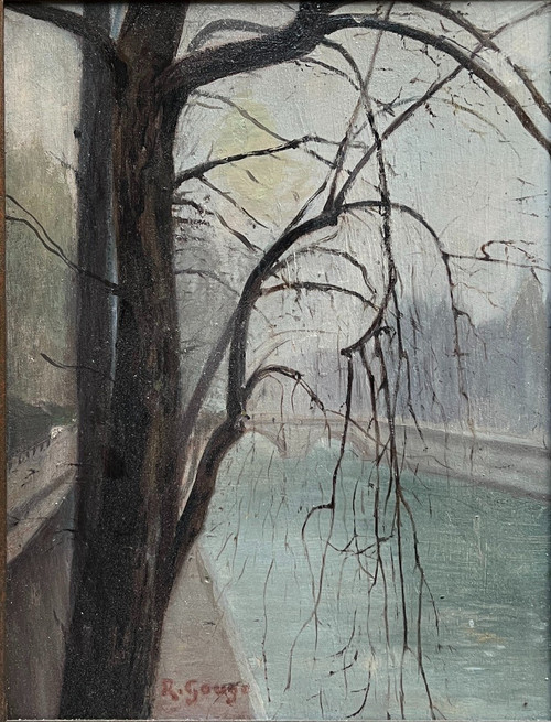 French School From The Beginning Of The 20th Century - Parisian Quays, Circa 1910 - Signed