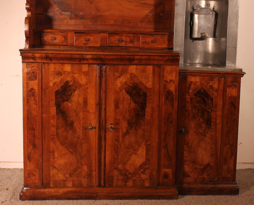 Buffet 6 Ante In Noce Luigi XIV-XVII Secolo Con Fontana
