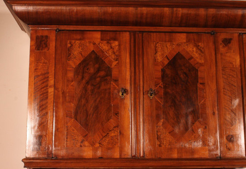 Buffet 6 Ante In Noce Luigi XIV-XVII Secolo Con Fontana