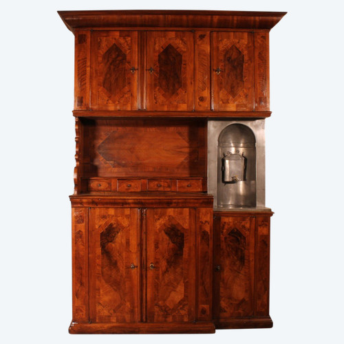 Buffet 6 Ante In Noce Luigi XIV-XVII Secolo Con Fontana