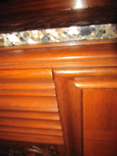 Art-Deco-Sideboard mit 3 Türen, Jagddekor