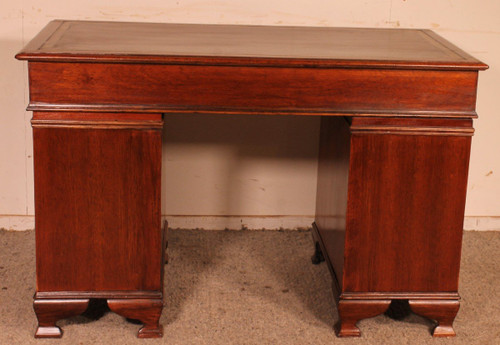 Petit Bureau à Caissons En Acajou 19° Siècle