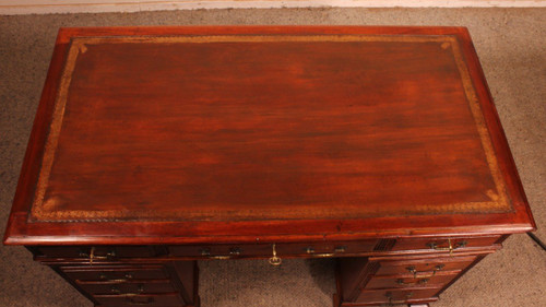 Petit Bureau à Caissons En Acajou 19° Siècle