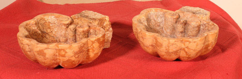 Pair Of Marble Fonts - 19th Century