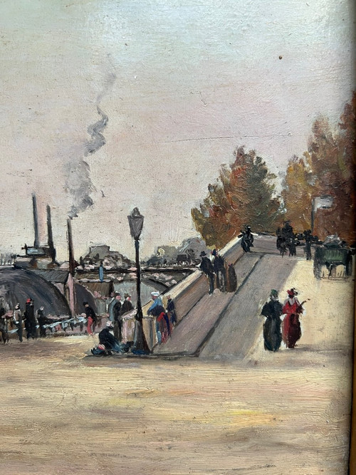 Scuola francese intorno al 1890 - Quays a Parigi