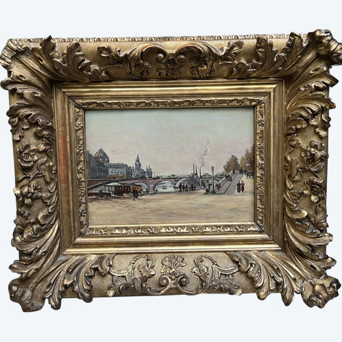 Scuola francese intorno al 1890 - Quays a Parigi