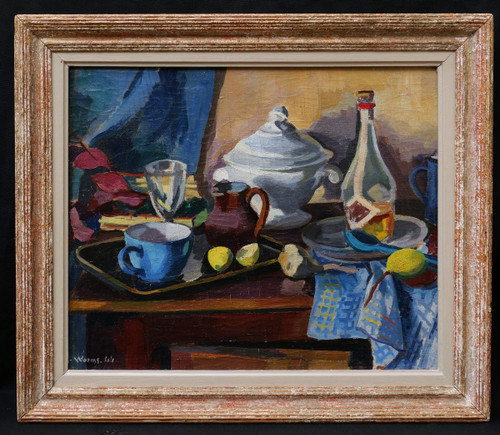 Roger WORMS, Nature morte sur une table