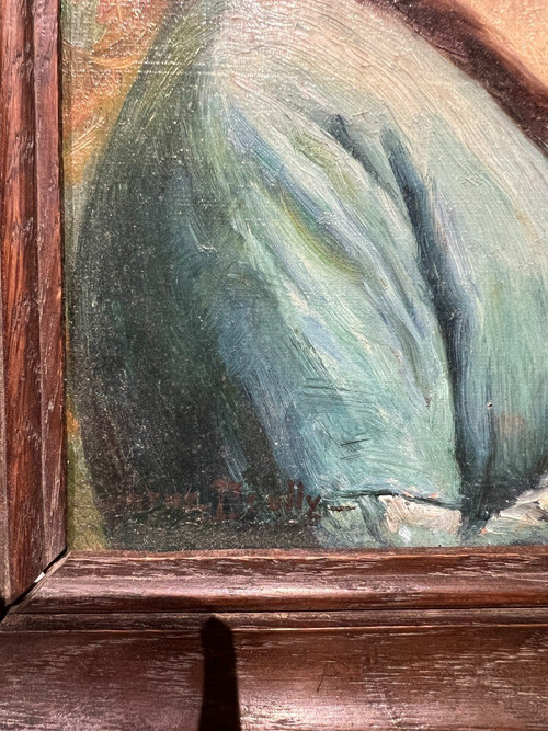 Eugène Deully (1860-1933) - Donna di profilo con calice, 1890 circa