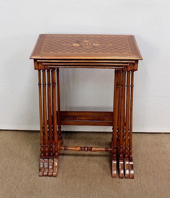  Ensemble de 4 Tables Gigognes - époque 1900 