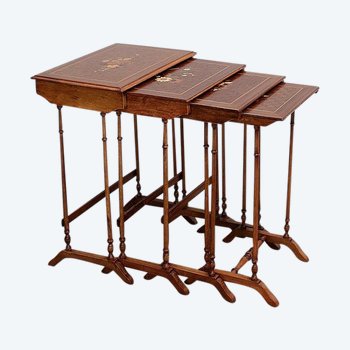  Ensemble de 4 Tables Gigognes - époque 1900 