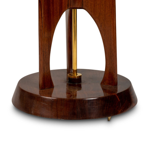 Lampe aus Teakholz und Messing, 1960er Jahre