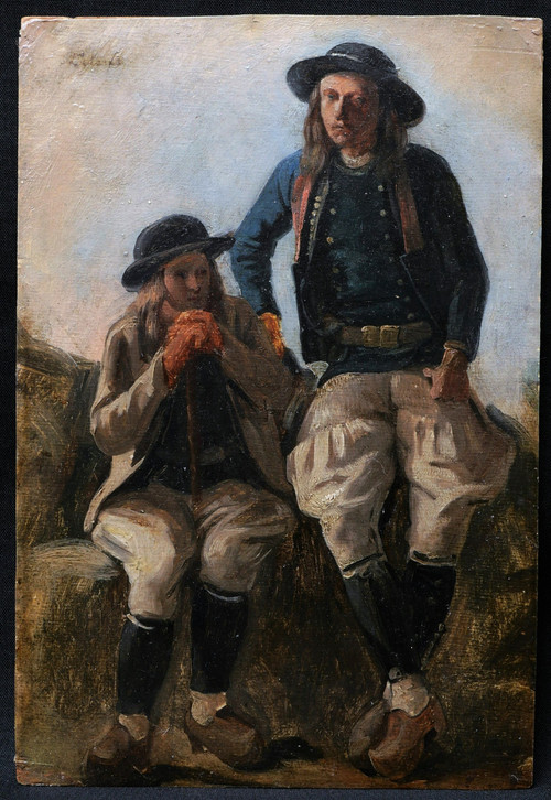 Adolphe Pierre LELEUX, Zwei junge Bretonen