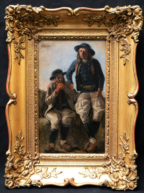 Adolphe Pierre LELEUX, Zwei junge Bretonen
