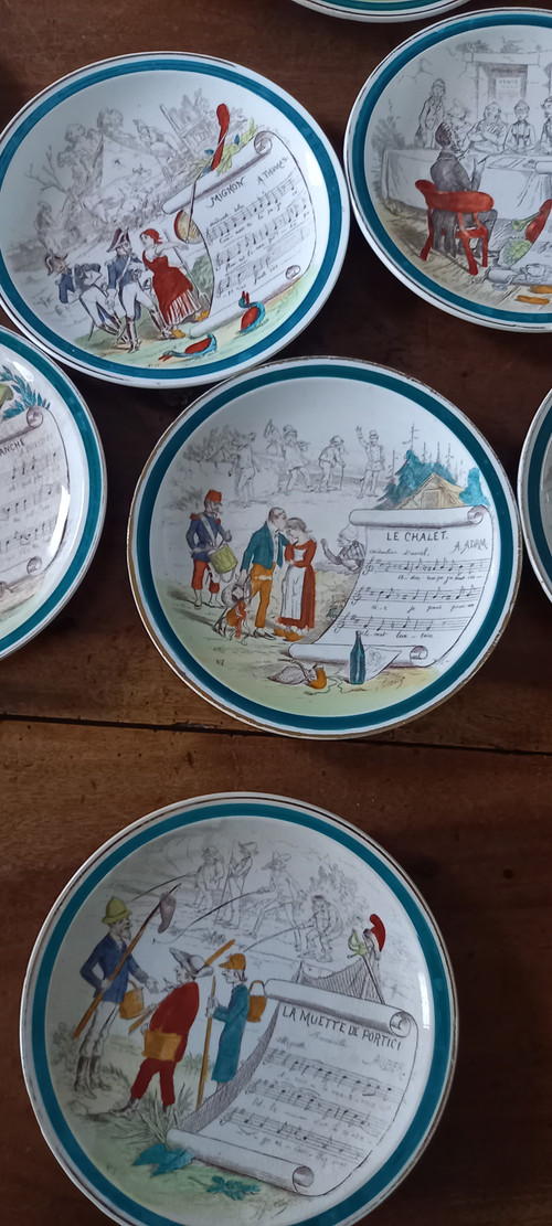 Musikplatten von Creil Montereau XIX
