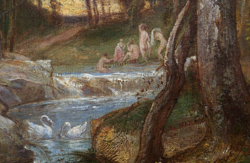 Dominique BARON, Bathers in a landscape