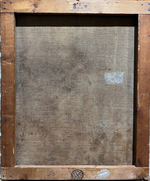 Ecole Impressionniste  - A La Balançoire, Circa 1880. Monogrammé Hm