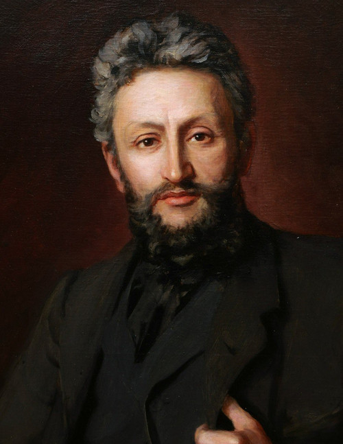 Marc ANTOINE, Portrait of a man with a beard in a black suit (large format)