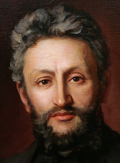 Marc ANTOINE, Portrait of a man with a beard in a black suit (large format)