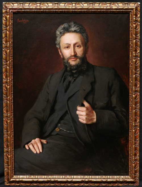 Marc ANTOINE, Portrait of a man with a beard in a black suit (large format)