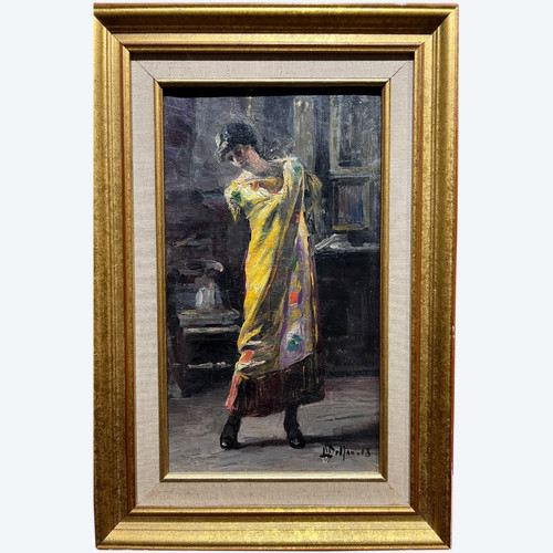 Louis Delfau – (1871–1937) – katalanischer Tänzer im Studio, 1918