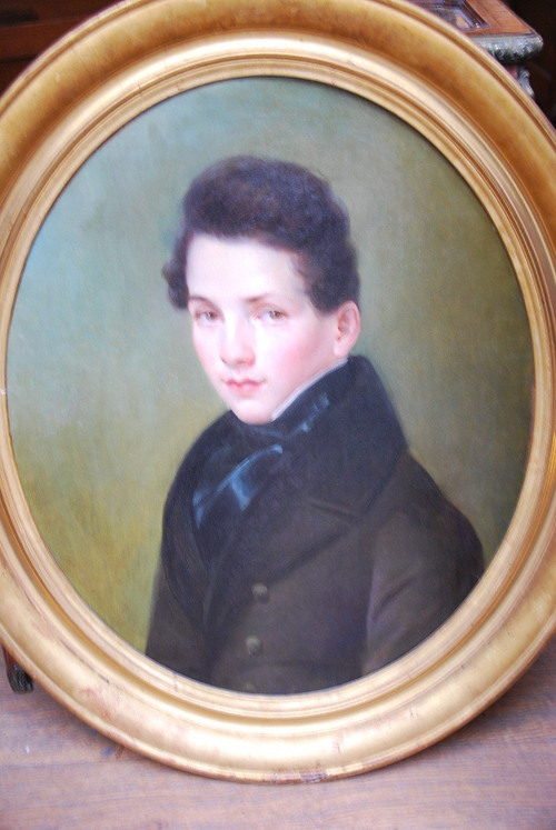 Portrait d'un Jeune Homme à La Redingote XIXe siècle
