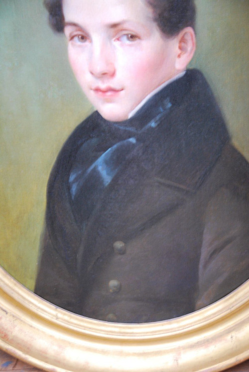 Portrait d'un Jeune Homme à La Redingote XIXe siècle