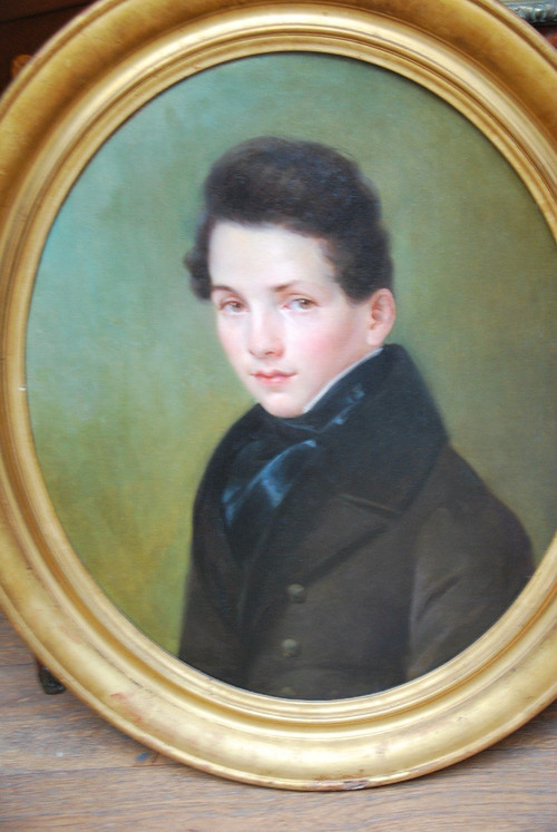 Portrait d'un Jeune Homme à La Redingote XIXe siècle