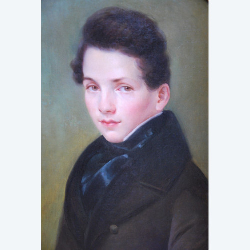 Portrait d'un Jeune Homme à La Redingote XIXe siècle