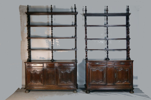 Coppia Di Comò In Rovere XVIII