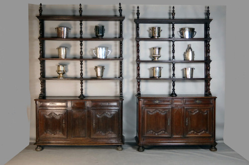 Coppia Di Comò In Rovere XVIII
