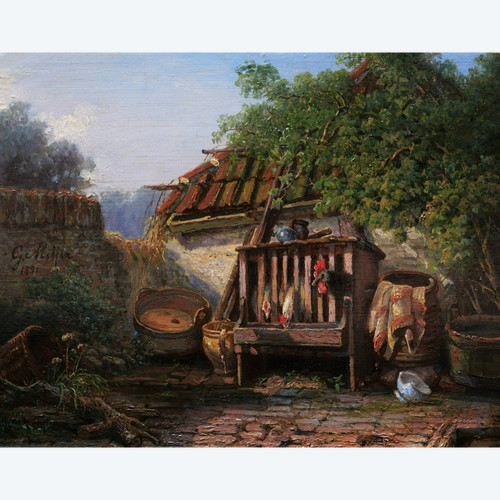 Gerhardus MEIJER, Aia con galline