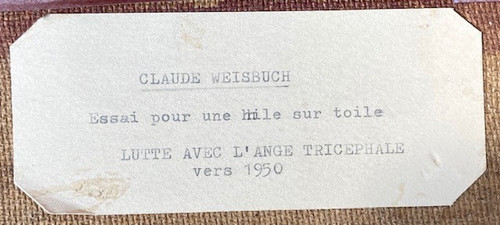 Claude Weisbuch (1927-2014) - Lutte Avec l'Ange Tricephale - Circa 1950
