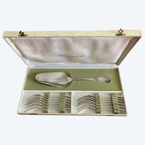 Beautiful set of silver-plated dessert cutlery from Maison François Frionnet