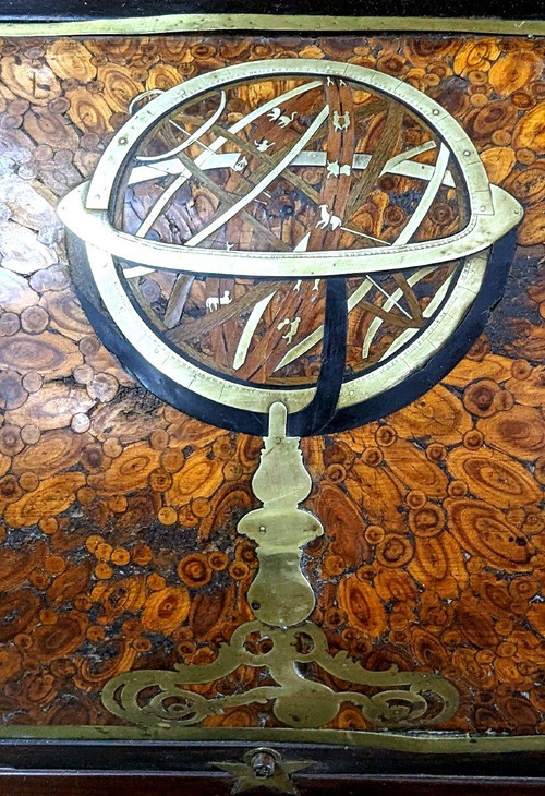 Secrétaire à Cylindre d'époque Louis XVI En Marqueterie De  Bois De Bout époque Fin XVIIIème ,