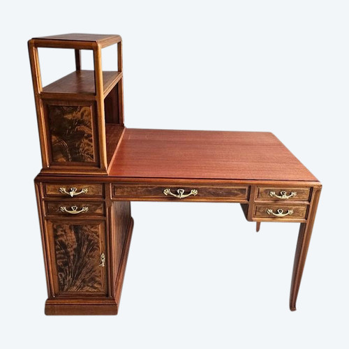 Louis Majorelle Art Nouveau Cardboard Desk "Aux Algues"