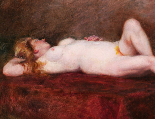 École FRANÇAISE du XIXème siècle, entourage de Gustave COURBET, La Belle Rousse